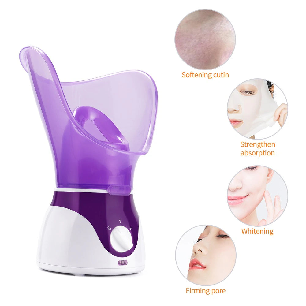 50ML Facial Steamer Nose Steamer Hot Sprayer Face Humidifier Skin Moisturizing Pores Cleansing Skin Deep Hydration Control Oil