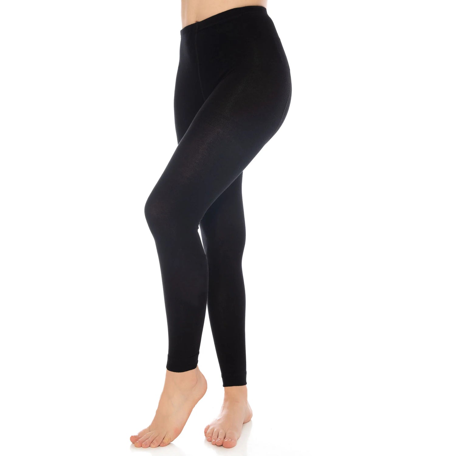 1 Pack - Black Thermal Leggings for Women Microfiber Soft Stretchy Full Legging