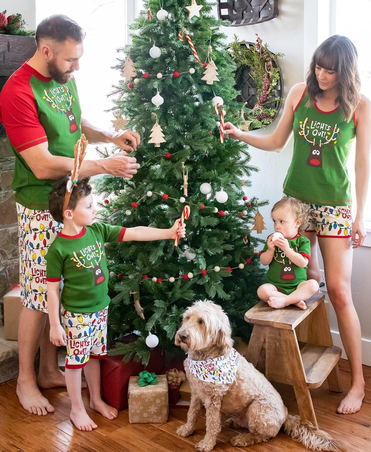 Cozy  Lights Out Matching Family Christmas Pajamas for All Ages – Perfect Holiday PJs for Adults, Teens, Kids, and Babies!