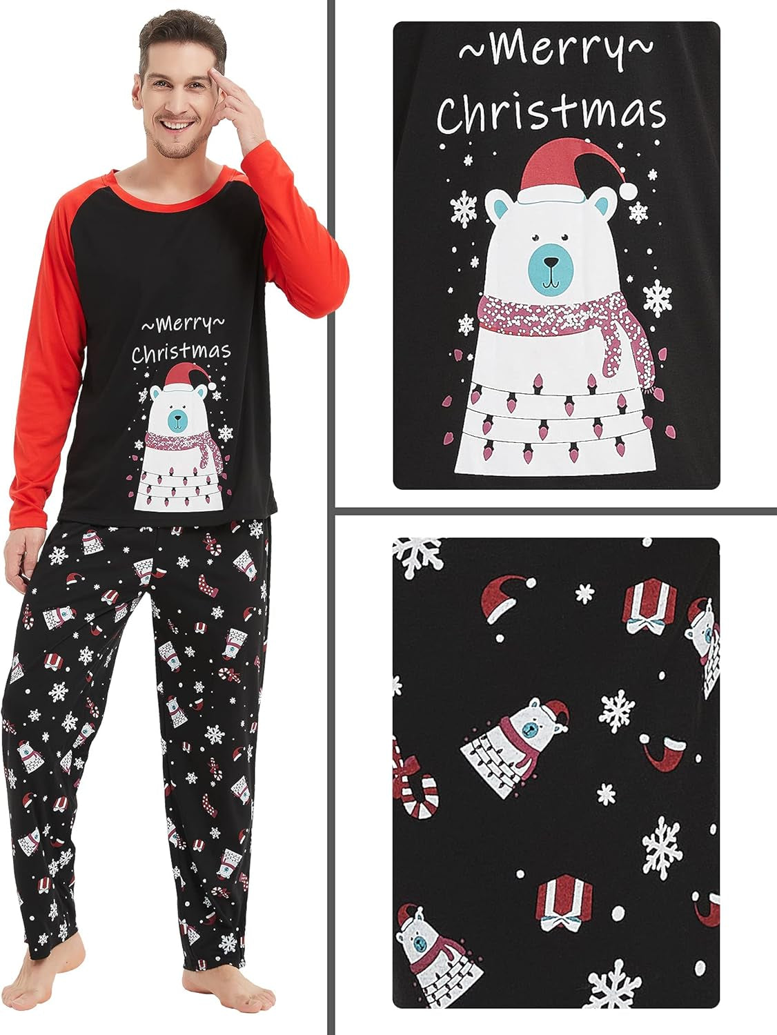 Adorable Family Matching Polar Bear Pajama Sets for Cozy Christmas Nights