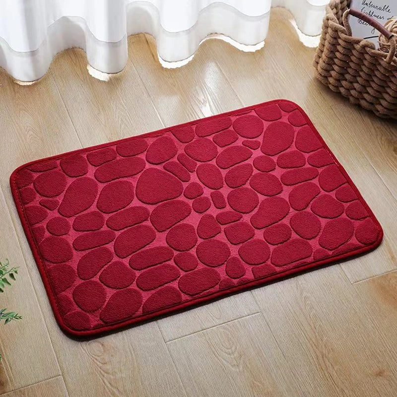 Super Absorbent Shower Bath Mat Bathroom Anti-Slip Carpet Rug Simple Kitchen Entrance Soft Door Bathtub Side Bath Mat Home Decor