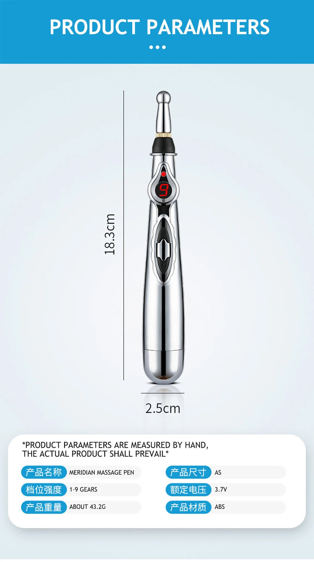 Electronic Acupuncture Pen for Meridian Energy Massage