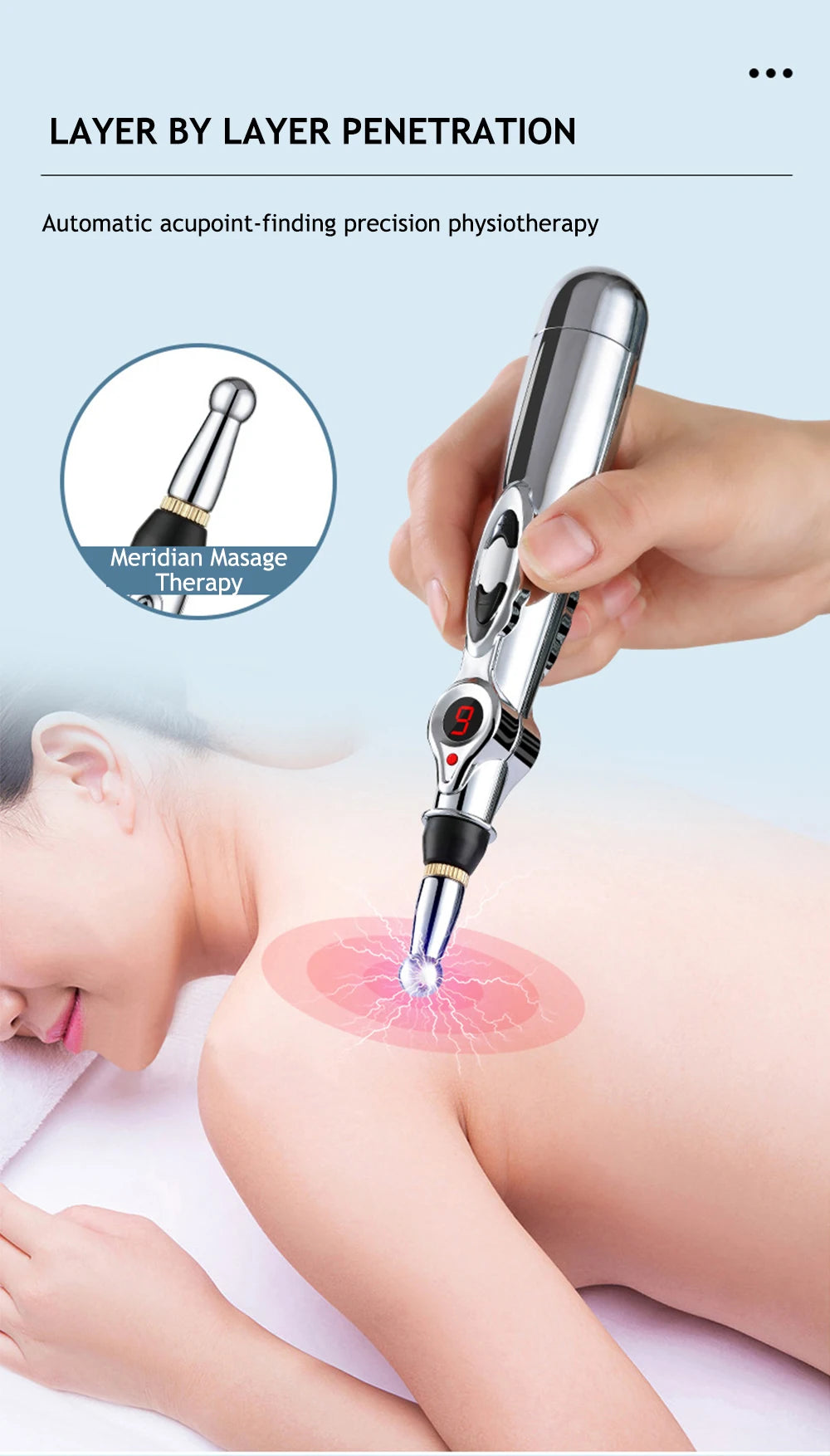 Electronic Acupuncture Pen for Meridian Energy Massage