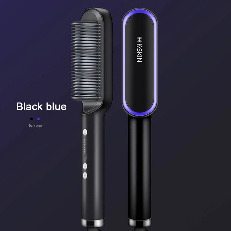 Hair Care Professional PTC Heating Hair Straightener Curler Styler Brush Straighting Ceramic Curling Iron Hot Comb Brushes