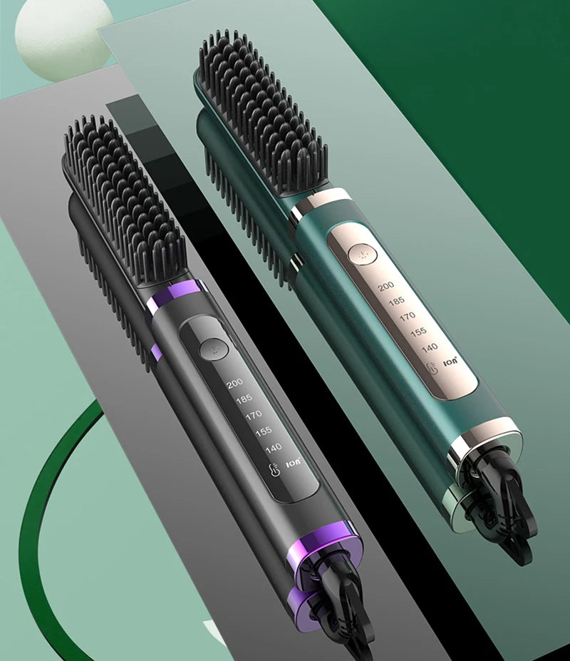 Professional Steam Hair Straightener Negative Ion Hair Straightening Comb Fast Heating Tourmaline Ceramic Hair Care Tool