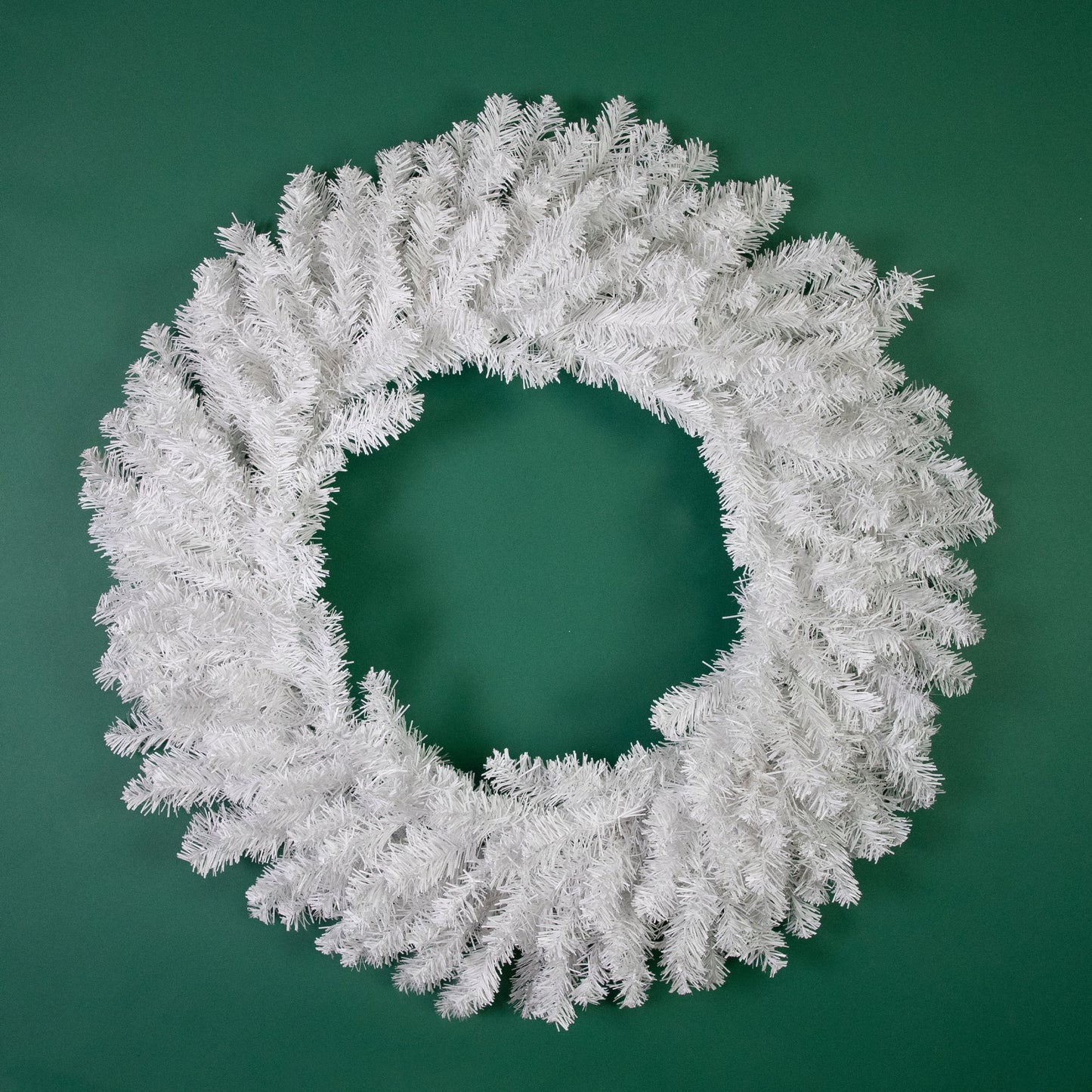 24" Unlit White Canadian Pine Artificial Christmas Wreath