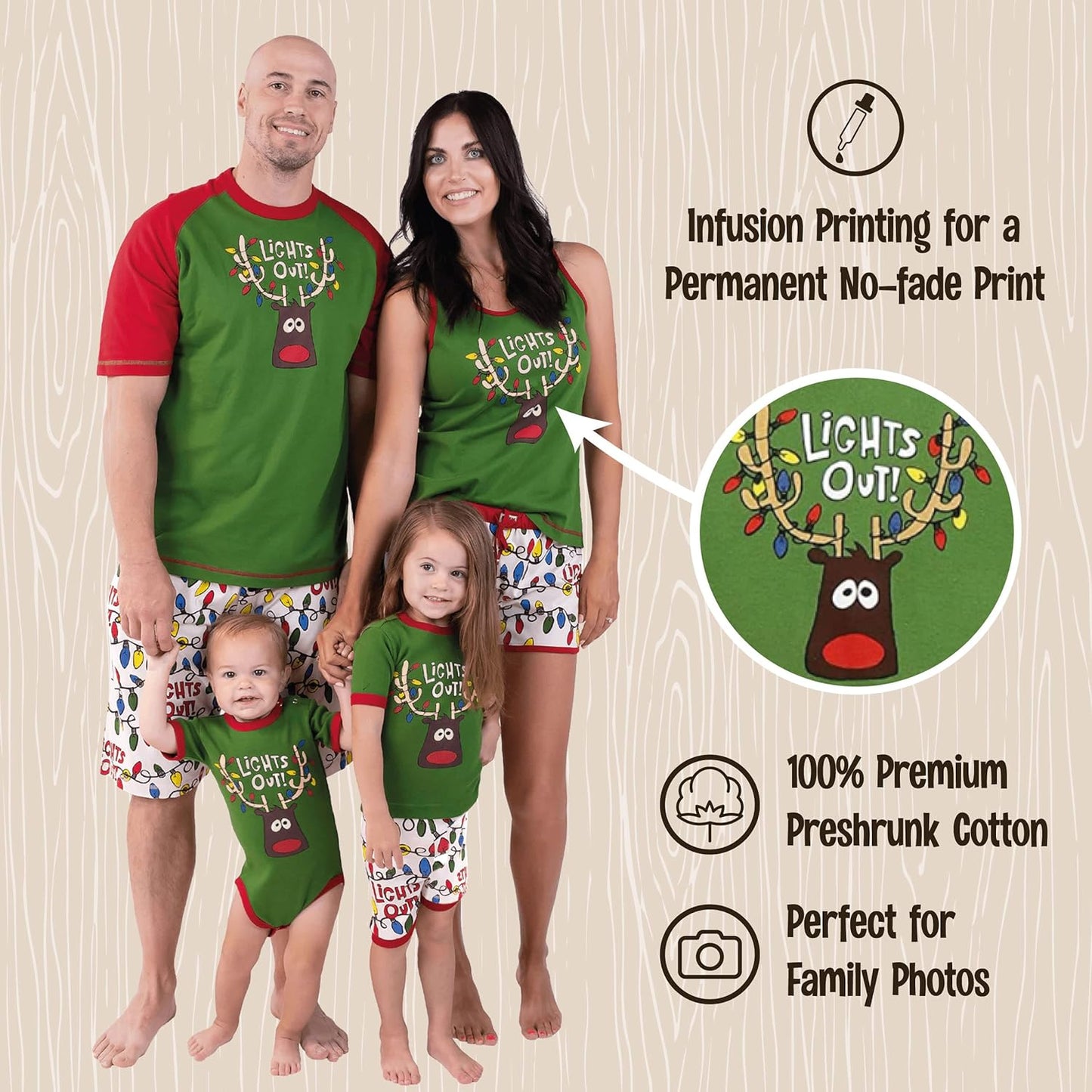 Cozy  Lights Out Matching Family Christmas Pajamas for All Ages – Perfect Holiday PJs for Adults, Teens, Kids, and Babies!